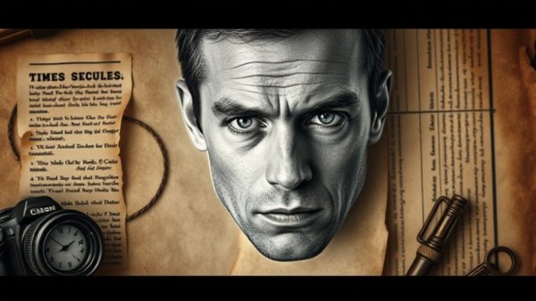 Historical document and portrait illustrating escape in Latin America