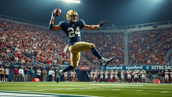 Notre Dame vs. Stanford football highlights, intense game action.