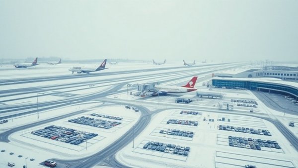 National news headlines: Snow-covered airport disrupting travel.