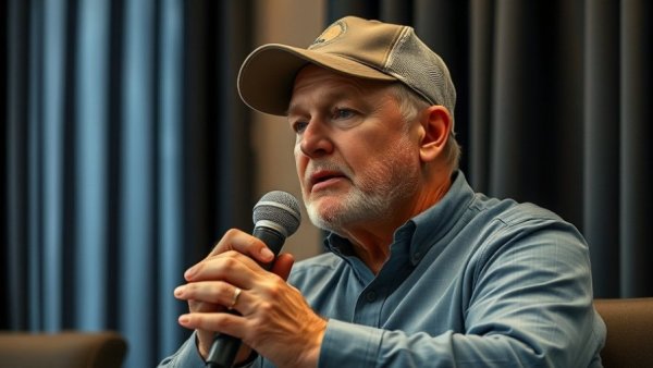 Dallas sports ventures discussion with man in cap and microphone.