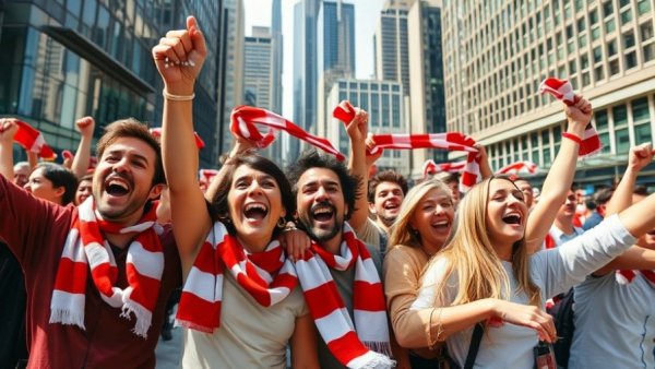 Fans cheer in city for 2031 Women's World Cup celebration.