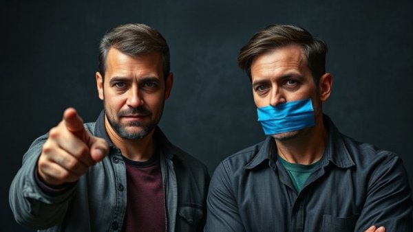 Men in studio setting symbolize natural health advocacy contrast.