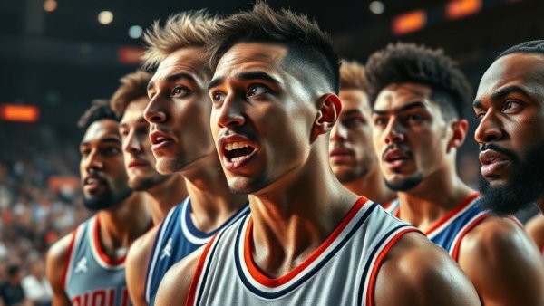 NBA Nightly Recap: Intense player action collage, vibrant arena.