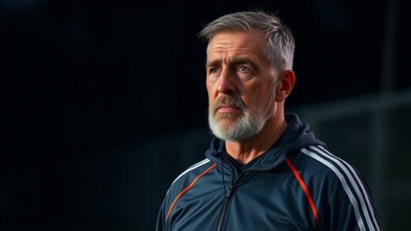 Kentucky football coach wearing black hoodie and cap outdoors.