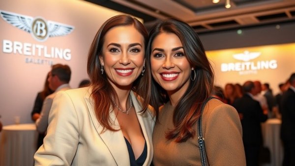 Two women at a Breitling event, promoting support SAFE Austin.