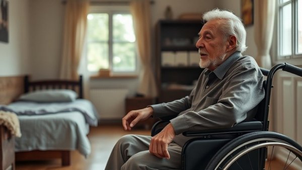 Elderly man in wheelchair discusses Honey Man recovery story.