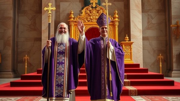 Pope Leo XIV waves during a foreign trip ceremony.