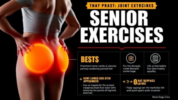 Infographic on effective senior hip exercises for healthy aging.