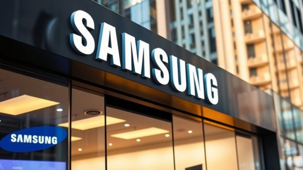 Samsung storefront highlights AI chip shortages affecting gadget costs.