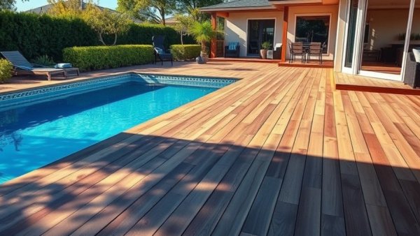 Custom wooden deck enhancing home value in Austin backyard