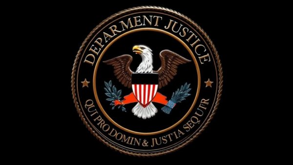 Department of Justice seal related to TikTok bomb threat Texas.