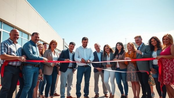 Opening ceremony at Austin's new water reservoir with ribbon cutting.