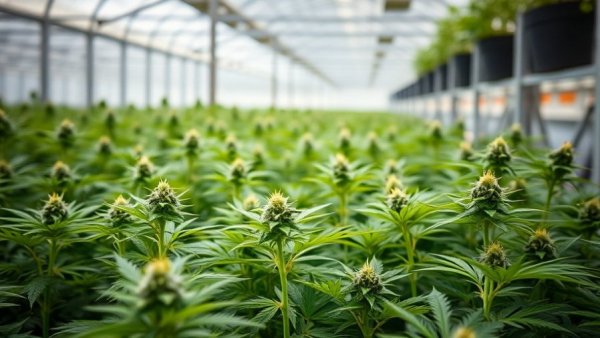 Cannabis seedlings in a greenhouse representing Texas medical cannabis expansion