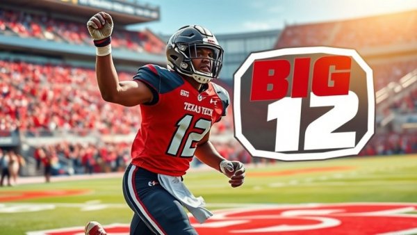 Big 12 National Signing Day insights with energetic Texas Tech football player.