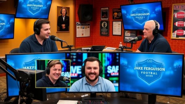 Jake Ferguson talks Lions game on radio show with hosts.