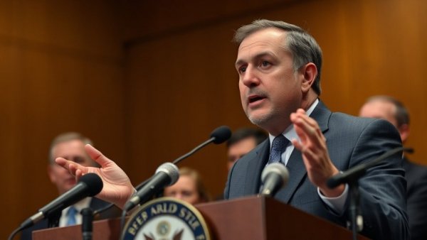 Healthcare reform news conference with speaker at podium.