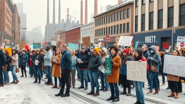 Diverse group at USA protest; Immigration news USA.