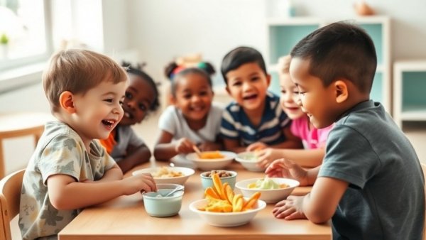 Group of children interacting happily in a Texas daycare setting amid the child care crisis.