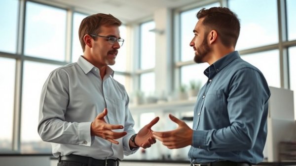 Two men discussing in a bright lab, highlighting personalized nutrition gut microbiome.