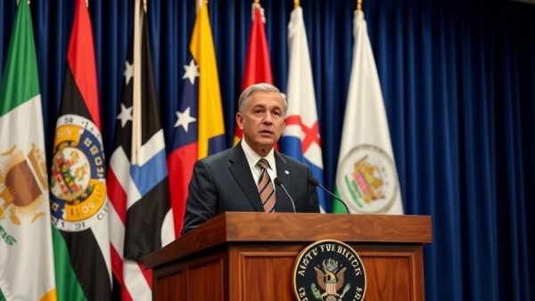 Senior official at press conference discussing Texas newborn investment accounts.