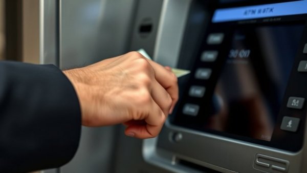 Close-up of cash withdrawal from ATM in San Antonio.