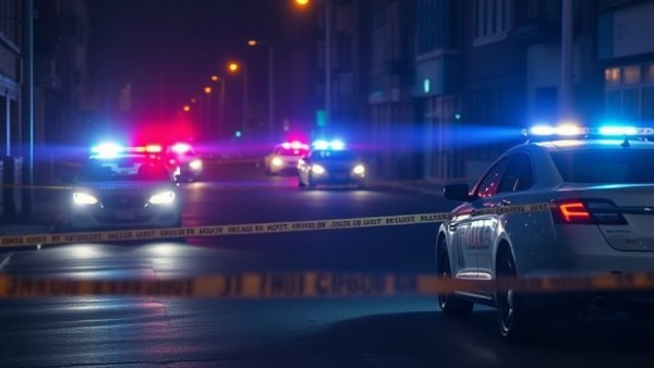 San Antonio bar violence scene with police cars and flashing lights at night.