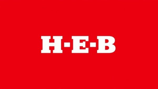 H-E-B logo on red and blue background for gift card scam warning