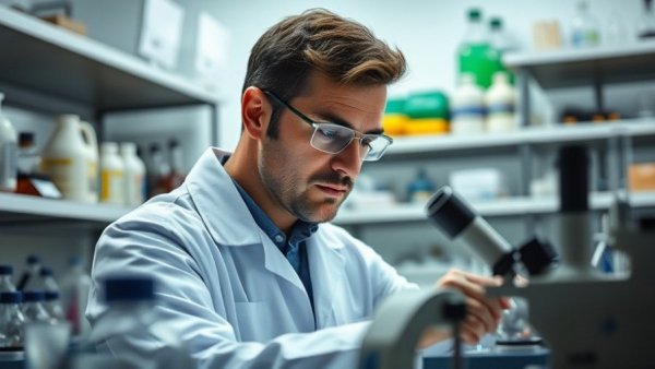 Scientist conducting research in a lab related to cancer prevention funding.