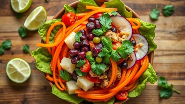 Vibrant vegan dish showcasing health and wellness ingredients.