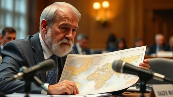 Man examining map during Texas redistricting meeting.