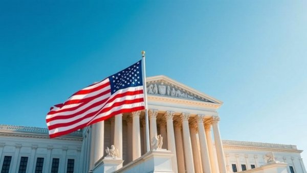 The U.S. Supreme Court building and flag, related to Texas redistricting map 2026.