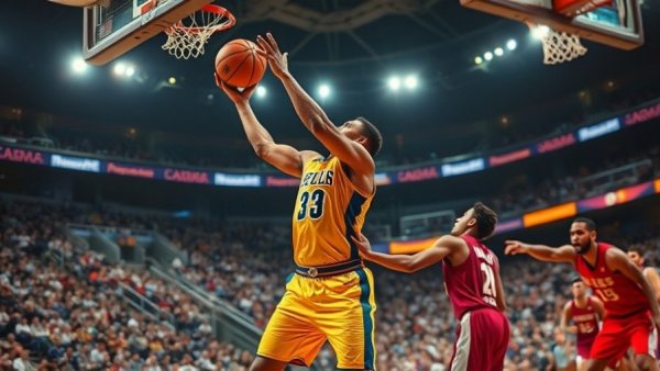 Top action in NBA game with player layup, December 4, 2025.