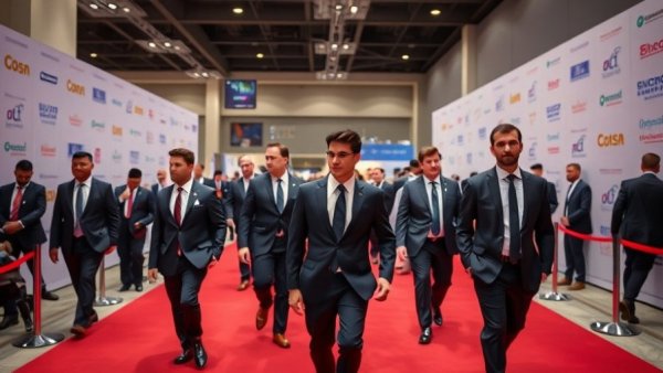 Two men walking on red carpet at FIFA 2026 World Cup Draw event.