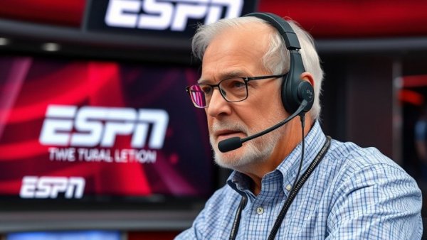 College football coach discusses titles on ESPN broadcast.