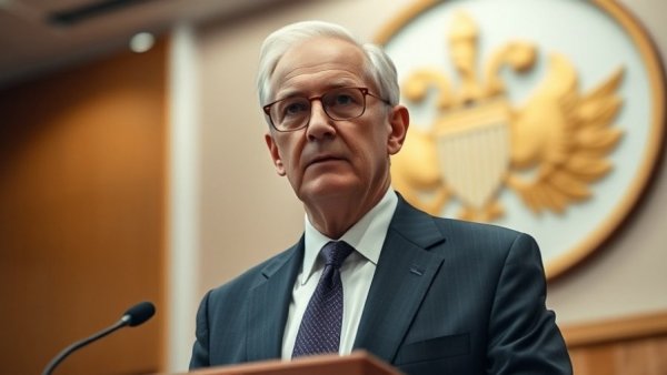 Older man discussing national security strategy at a press event.