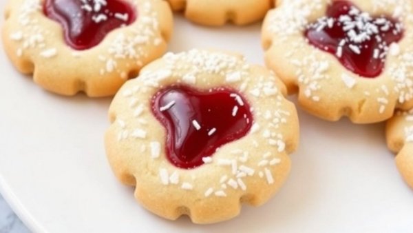 German Lingonberry Linzer Cookies
