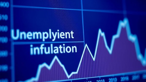 Financial graph showing Ohio unemployment claims data trends.
