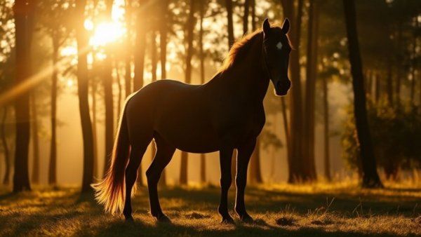 Silhouetted horse in sunlight, related to Gonzales County animal cruelty investigation.