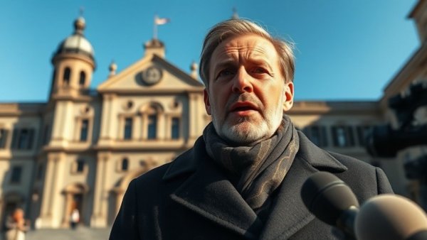 Texas AG Ken Paxton outside courthouse at a press conference.