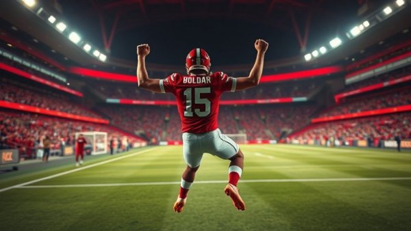 Indiana's Perfect 13-0 Season celebration in vivid colors, dramatic lighting.