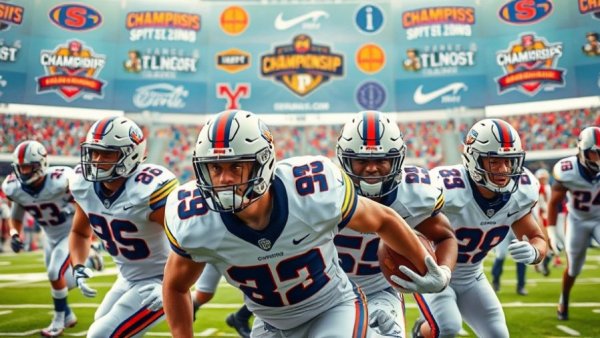 Georgia Bulldogs and other college teams featured in a dynamic sports image.