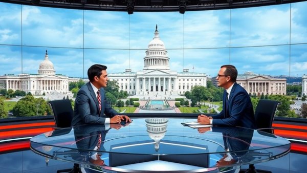 News studio discussion on economy, holiday spending trends 2025 backdrop.