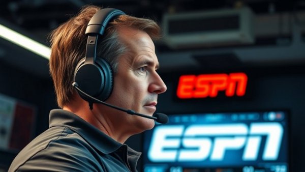 CFP Decisions Controversy: Coach pondering CFP selection against ESPN backdrop.