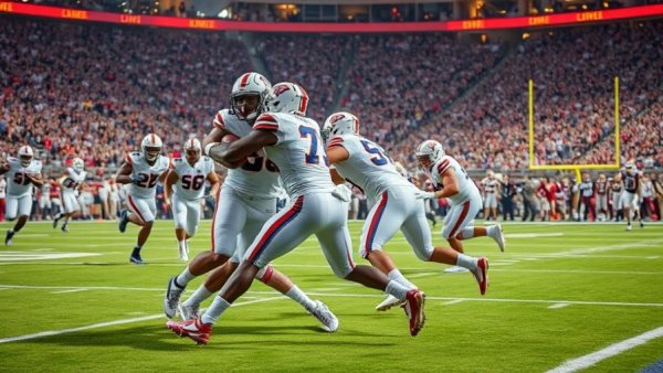 Exciting college football action showcasing Notre Dame's playoff potential.