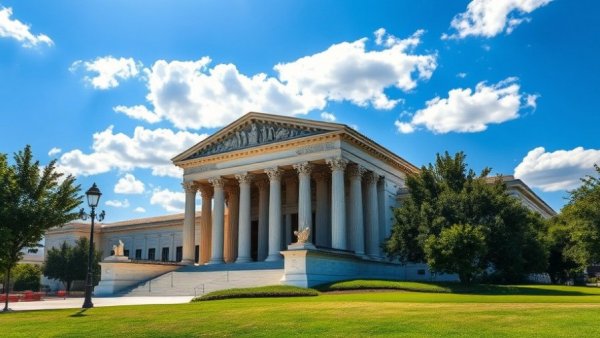 Majestic Supreme Court building under clear sky, Supreme Court decisions