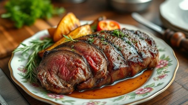 Gourmet steak dish at Dallas bistro Ateliê Chef Wyl Lima