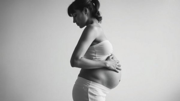 Pregnant woman, side profile, thinking about newborn hepatitis B vaccine.