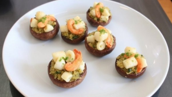 Seafood Stuffed Mushrooms