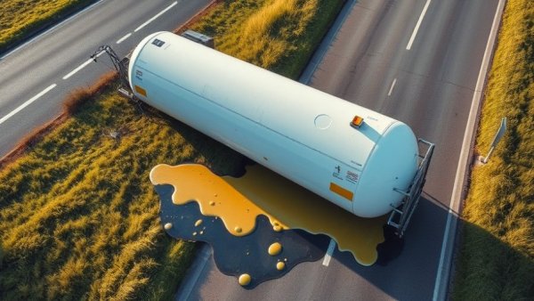 Brazoria County HazMat incident involving overturned tanker and spill.