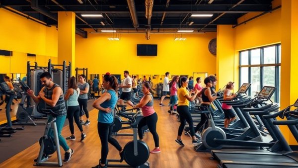 San Antonio fitness center bustling with workout enthusiasts.